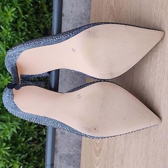 Steve Madden Proper Sequin Studded Gunmetal Silver Heel Size 9 NWOT - Picture 6 of 12